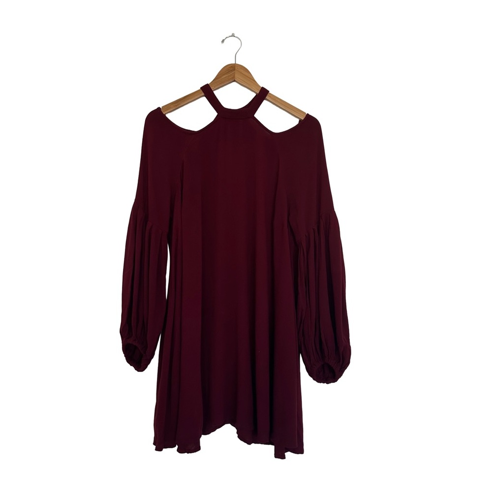 Free People Burgundy Mini Dress